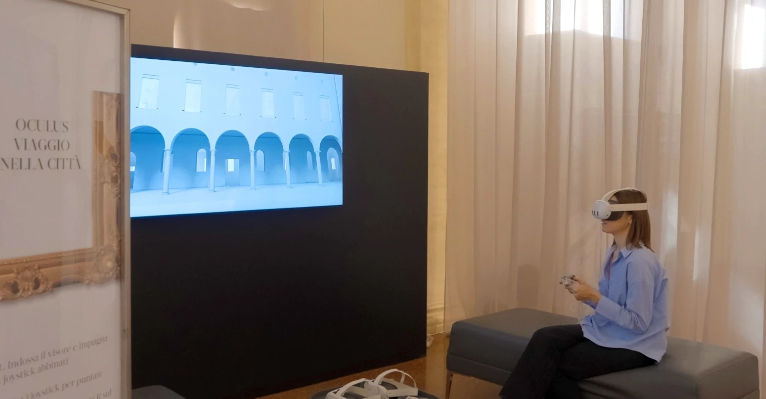 Musei di Palazzo dei Pio - Carpi (MO). Realtà virtuale e ricostruzioni 3D aiutano ad esplorare gli ambienti storici dei Musei e della Chiesa di San Nicolò.