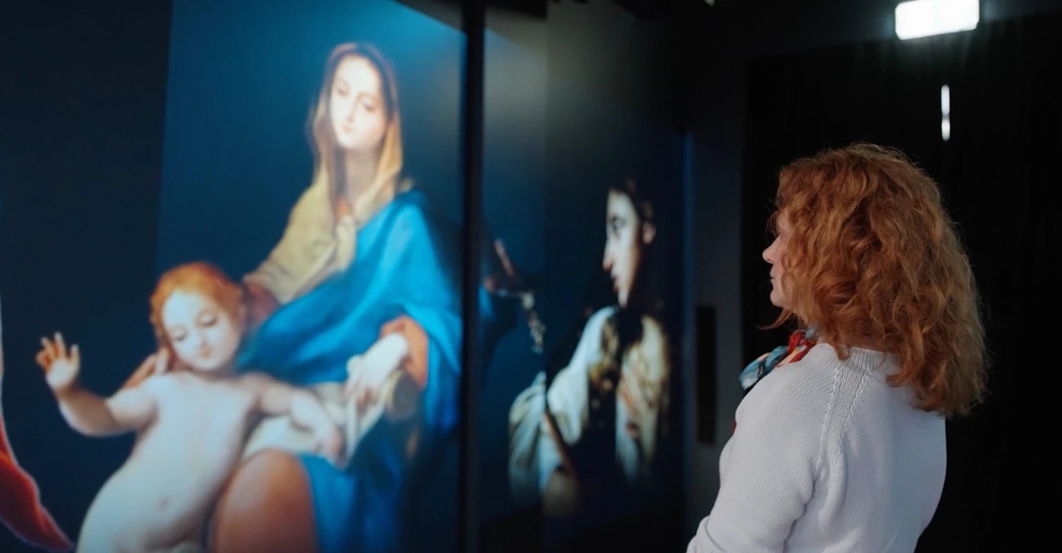 Museo diffuso dell’arte sanitaria romagnola - Forlì (FC). La proiezione immersiva accoglie il visitatore all'inizio del percorso.