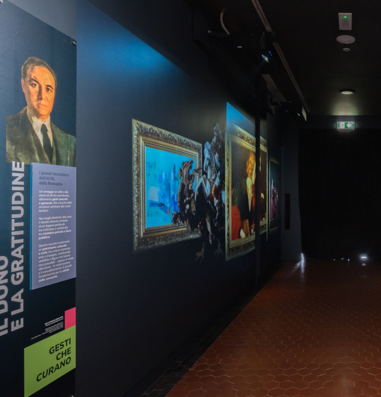 Museo Diffuso dell’Arte Sanitaria Romagnola - Forlì (FC). Una  parete proiettata può diventare il fulcro visivo di un museo.